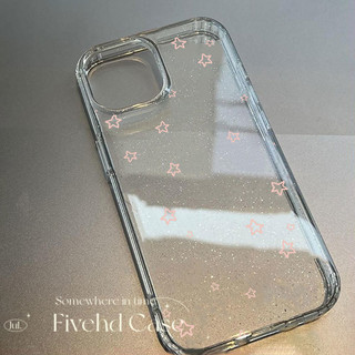 Ins Hàn Quốc Đơn Giản Ngôi Sao Hồng Bling Vỏ Cao Cấp Cho iPhone 11 16 16E 15 14 13 12 Pro Xs Max XR X 7 8 Plus SE Vỏ Điện Thoại TPU Mềm Bảo Vệ Nhật Bản Lấp Lánh Trường Hợp HD Clear Cover