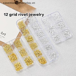 [savemoneyeveryday] 6 / 12 Lưới Trộn Đinh Tán Móng Tay Vàng / Bạc Ngôi Sao Ánh Sáng Móng Tay Nghệ Thuật Quyến Rũ Phụ Kiện Ánh Sáng Ngôi Sao Đồ Dùng Làm Móng Tay [vn]