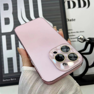 AG Nano Crystal Lens Acrylic Matte Phone Case Cho iPhone 11 12 13 14 15 16 Pro Max 14 Plus Ốp Lưng Thẩm Mỹ Chống Sốc Với Bảo Vệ Camera Vỏ Cứng iPhone 11 Full Cover