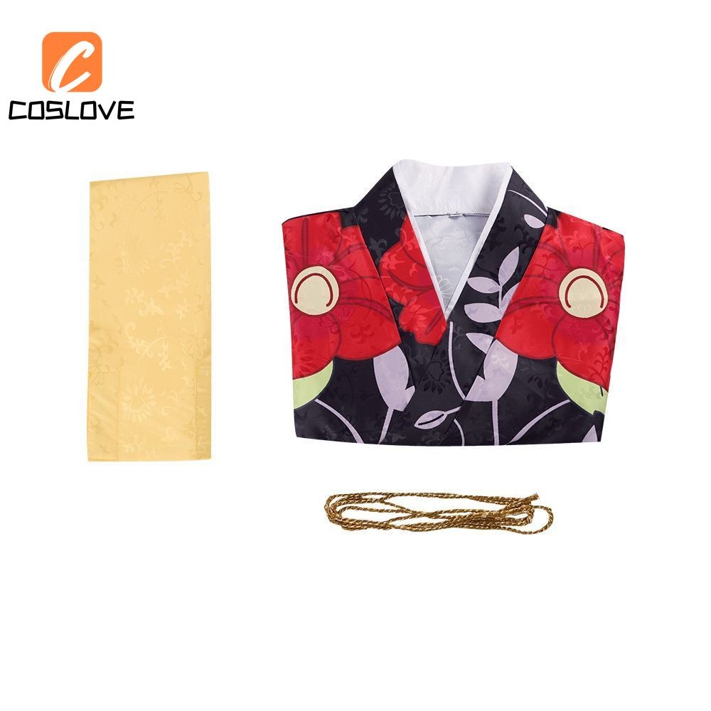 Anime Demon Slayer - Tamayo Cosplay: Trọn Bộ Quần Áo Kimono Dài Tay