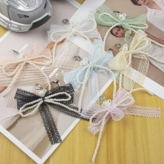Thời Trang Ren Ngọc Trai Nơ Dây Quyến Rũ Cho Giày Thể Thao Trang Trí Cao Cấp, Phụ Kiện Khóa Hoa