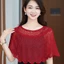 Khăn choàng dệt kim BAMBOOB, Khăn choàng vải tuyn ngắn nhiều màu, Áo khoác ngoài ngắn thoáng khí cho nữ