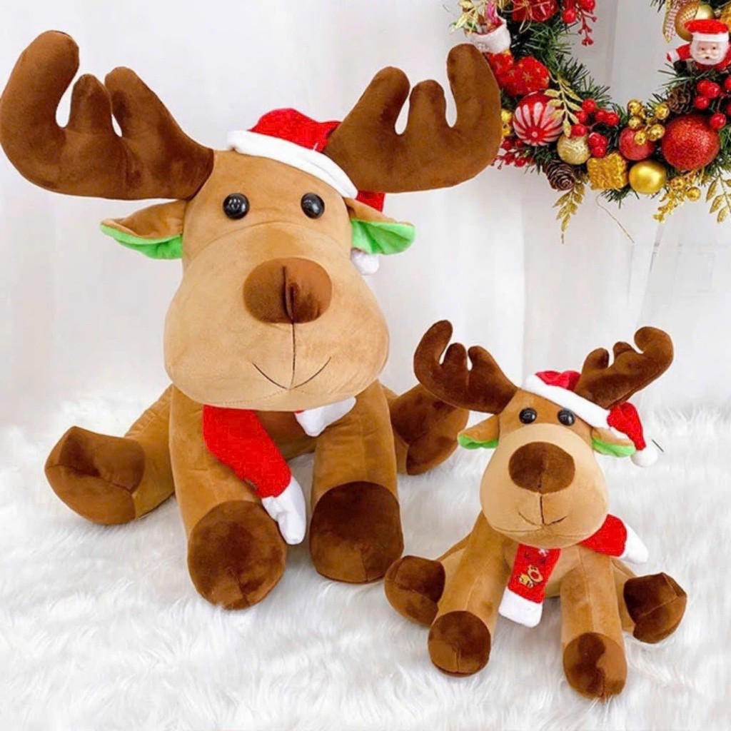 [ MẪU NOEL 2024  ]Gấu Bông Tuần Lộc Noel Trang Trí Noel, Quà Tặng Noel Giáng Sinh