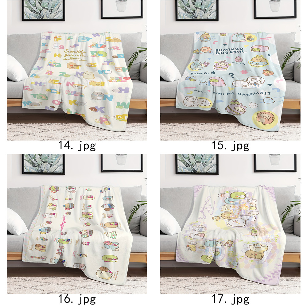 Sumikko Gurashi Flannel Chăn Một Mặt In Flannel Chăn Điều Hòa Không Khí Chăn