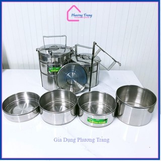 Camen Cặp lồng inox 304 Trường thành size lớn 14cm hộp thực phẩm luôn thơm ngon an toàn sức khỏe - Phương Trang