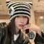 Mũ ác quỷ ngôi sao BAMBOOB, Mũ beanie Y2K sọc dễ thương, Mũ nữ đan Mũ beanie mùa thu đông