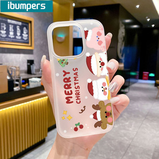 ibumpers Ốp Lưng iPhone Dễ Thương Hoạt hình Giáng sinh Ốp Điện Thoại TPU Trong Suốt Mềm nhám mờ Chống Sốc Chống Bẩn Cho Iphone 16 15 14 12 13 11 Pro Max IP 7 8 Plus X XS XR