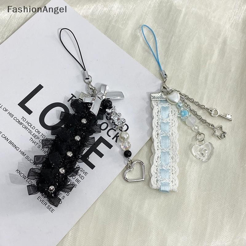 FashionAngel Y2k Ren Ruy Băng Dây Xích Điện Thoại Ngọt Ngào Thoáng Mát Gấu Tình Yêu Móng Vuốt Mặt Dây Quyến Rũ Tai Nghe Dây CCD Dây Đeo Túi Trang Trí VN