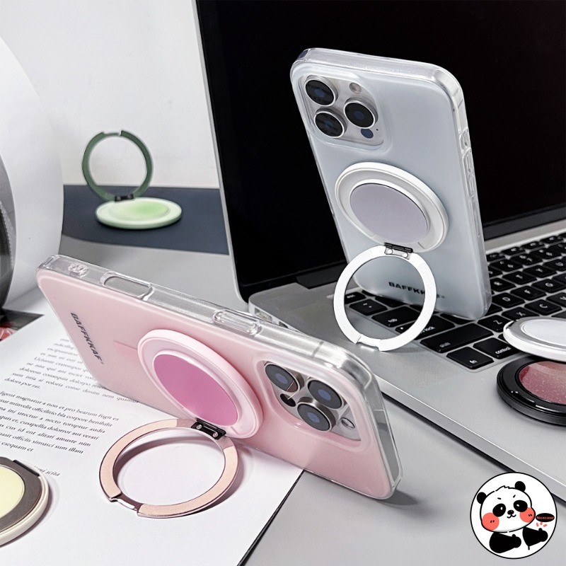 Gradient Màu Kẹo Xoay Tay Cầm Cho MagSafe Từ Hoạt Hình Dễ Thương 3D Cặp Đôi Cô Gái Zootopia Rilakkuma Pinkie Pie Giá Đỡ Điện Thoại Di Động Tok Griptok Giá Đỡ Máy Tính Để Bàn