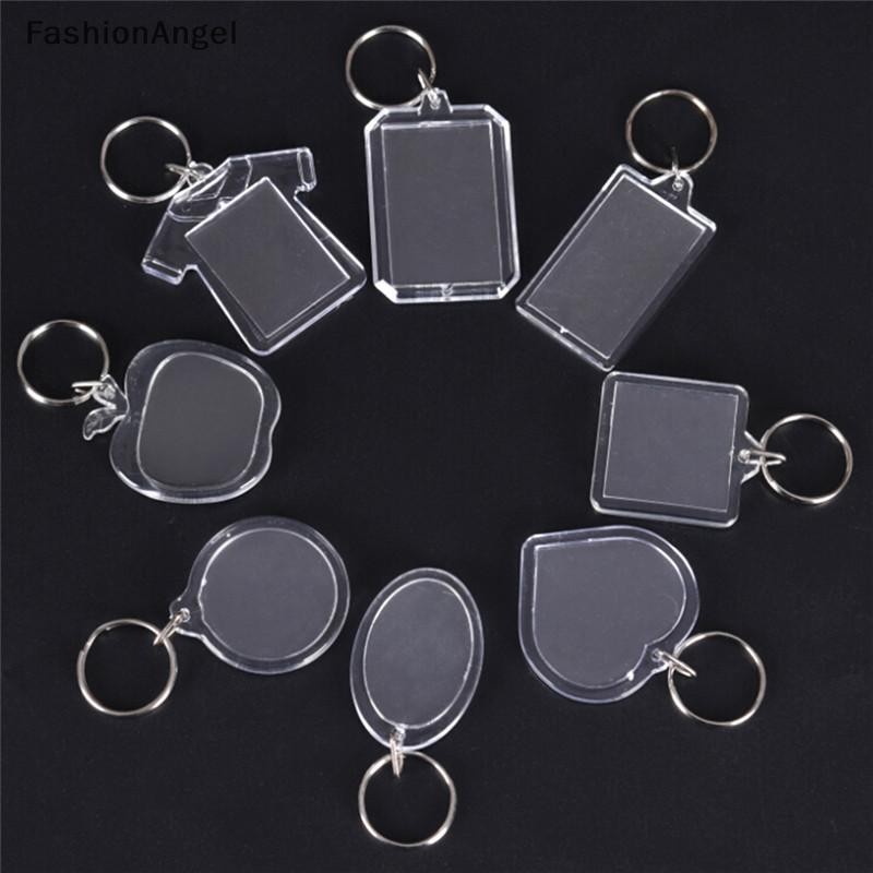 FashionAngel 5 Cái Trong Suốt Trống Chèn Khung Ảnh Móc Khóa DIY Quà Tặng VN