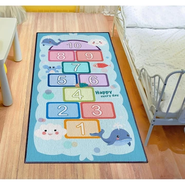 Thảm số Hopscotch cho phòng ngủ trẻ em, Thảm trải sàn chống trượt cho bé trai bé gái Thảm trải sàn giáo dục cho trò chơi phòng chơi Phòng khách, Thảm trải sàn học tập dễ thương
