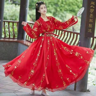 Yunhe Nữ Eo Dài Váy Siêu Cổ Tích Sinh Viên Hàng Ngày Hanfu Tay Rộng Phong Cách Cổ Đại Thanh Lịch Phong Cách Trung Hoa Phù Hợp Với Bốn Mùa Phong Cách 24.11.21