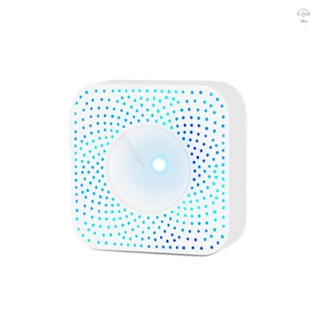 Máy đo chất lượng không khí thông minh Tuya WiFi Máy kiểm soát không khí 6 trong 1 PM2.5 / Formaldehyde / VOC / CO2 / Máy dò nhiệt độ / độ ẩm Tương thích với Alexa Home cho văn phòng tại nhà