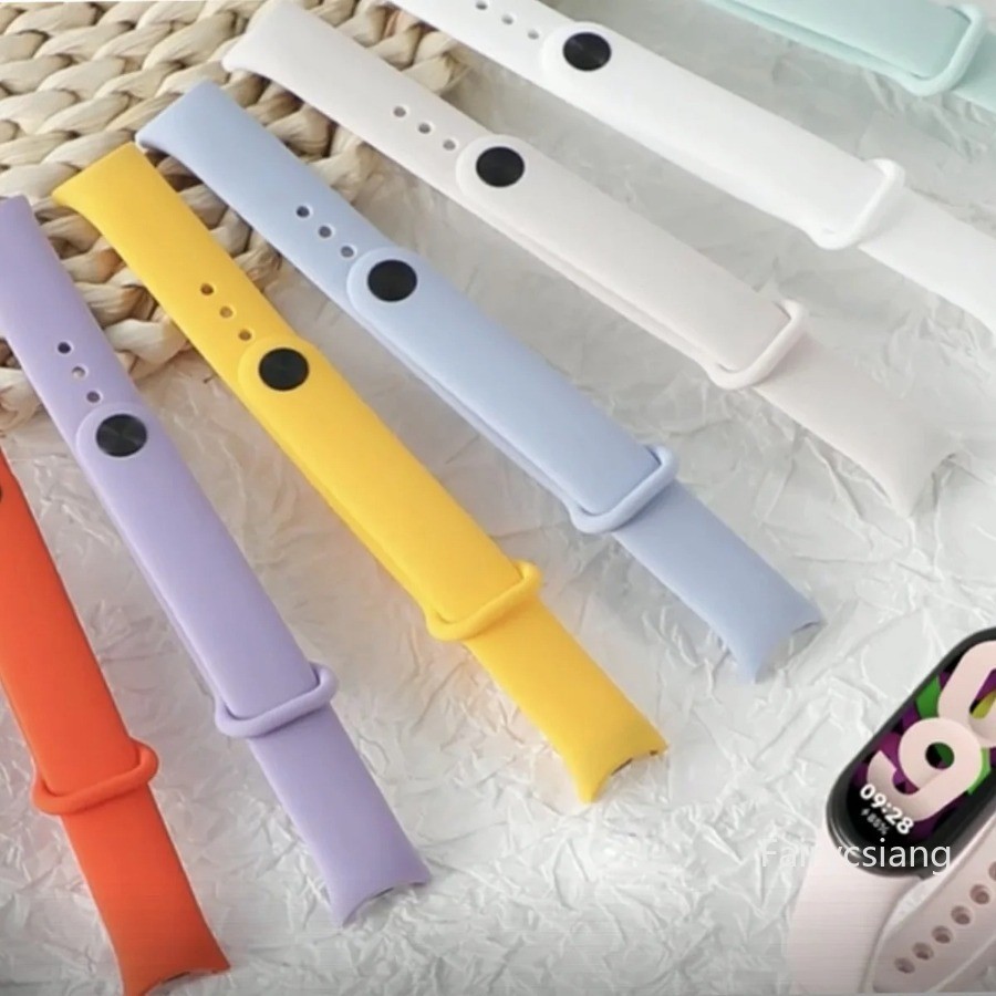 Không có đồng hồ Dây đeo thể thao cho Xiaomi Mi Band 10 9 8 NFC Thay thế Miband 7 6 5 4 3 Vòng đeo tay silicon Dây đeo đồng hồ Phụ kiện