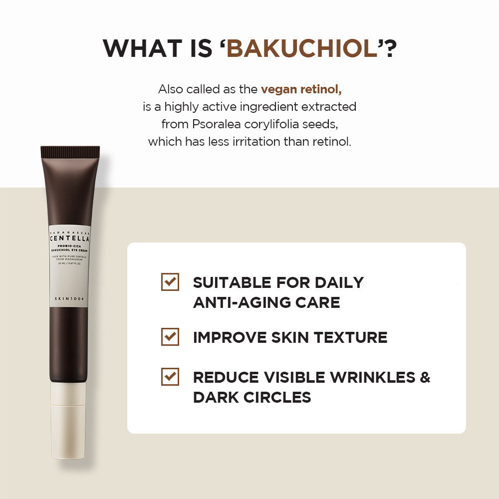Kem dưỡng mắt SKIN1004 Madagascar Centella Probio-Cica Bakuchiol, Thích hợp chống nhăn, làm mờ nếp nhăn và giảm quầng thâm (Nhẹ và không gây kích ứng)