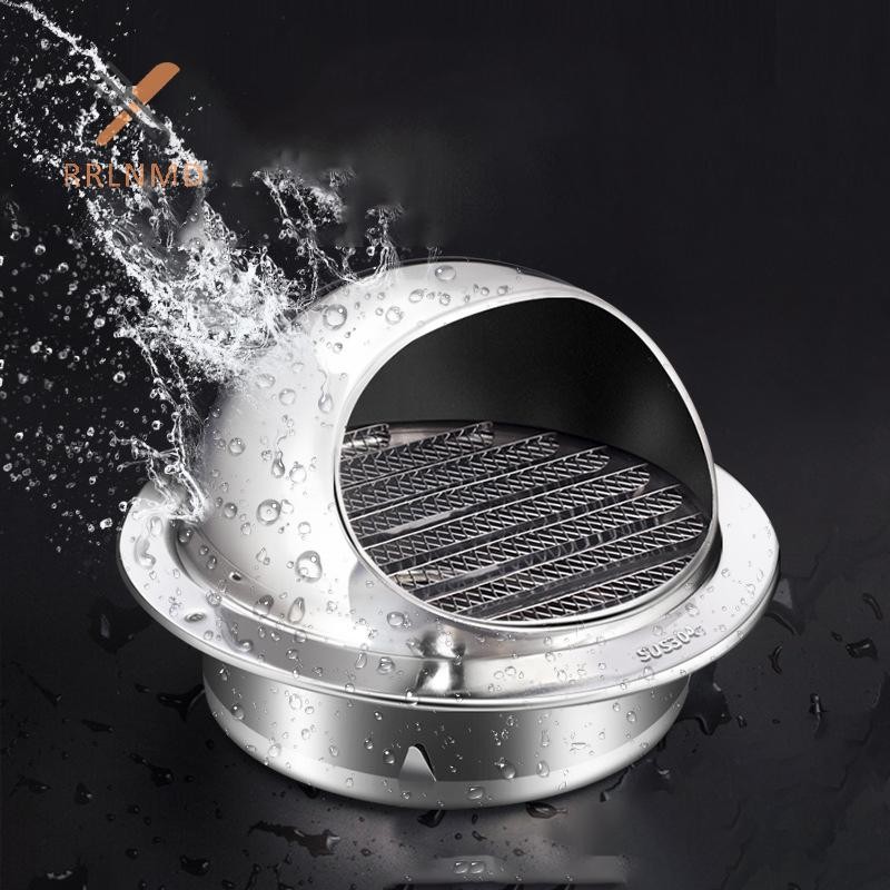 Rrlnmd Nắp thép không gỉ cho lỗ thông gió tường, ống thông gió tròn hệ thống HVAC, máy sấy