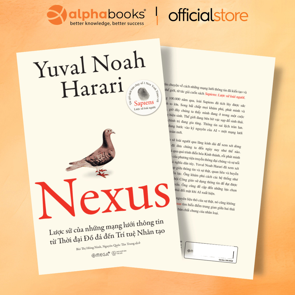 Sách - NEXUS (Bìa cứng) - Lược sử của những mạng lưới thông tin  từ Thời đại Đồ đá đến Trí tuệ nhân tạo (Omega Plus)