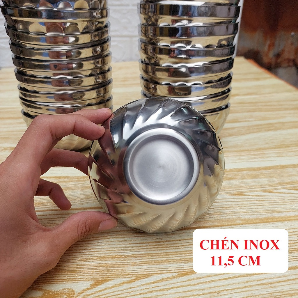 Tô inox cách nhiệt 2 lớp chống nóng size 14cm