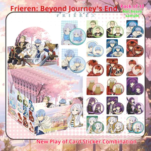 Frieren: Beyond Journey 's End - Huy hiệu hộp mù Furilan + Nhãn dán thẻ Anime Quà tặng sưu tập