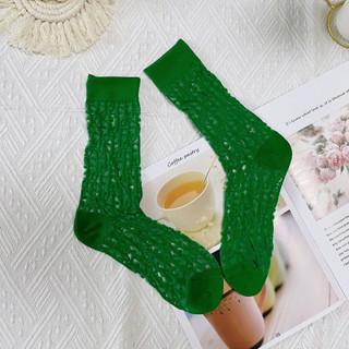 [Tất nữ oklife] Giày sandal mùa hè Tất mặc ngoài ins Vớ siêu mỏng hợp thời trang Lưới phong cách rỗng Tất ống giữa phù hợp cho nữ