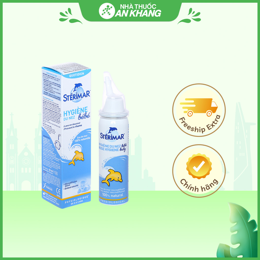 Dung dịch xịt mũi Sterimar Nose Hygiene Baby giảm nghẹt mũi chai 50ml