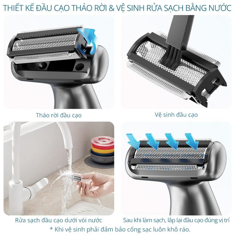 Ảnh Máy cạo toàn thân đa năng Enchen A1 - chống nước - lưỡi dao thép không gỉ - 3 in 1 - BH 6 tháng 2