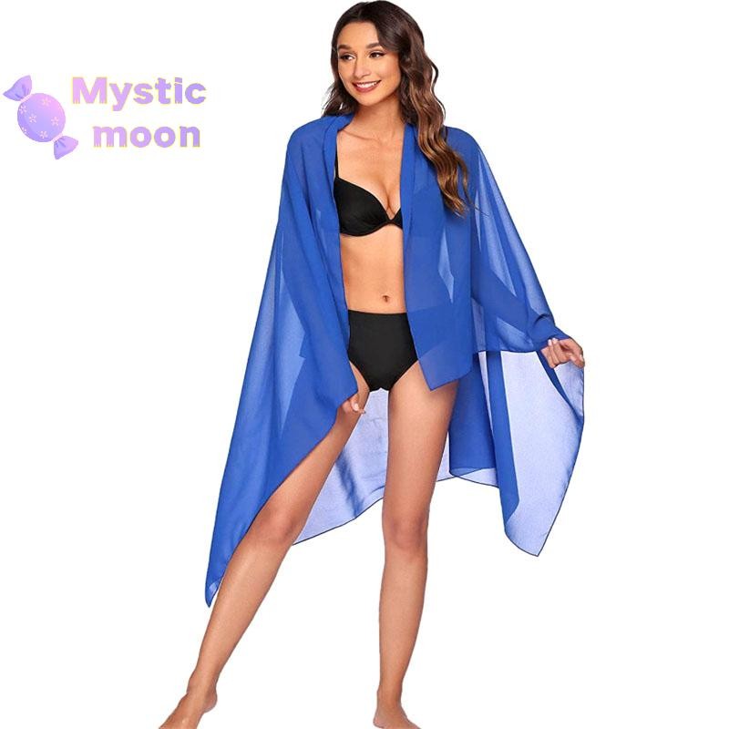 [Huyền bí] Váy đi biển gợi cảm mùa hè dành cho nữ Mặc đi biển voan Váy quấn khăn Sarong dài che đậy Khăn choàng Bikini gợi cảm [Mới]