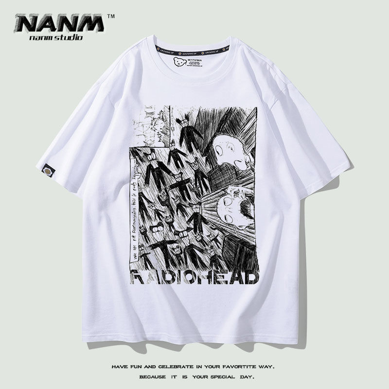 Radiohead Radiohead Radiohead Rock Band Tay Ngắn Nam Tiết Kiệm Mùa Hè Áo Thun Tom York