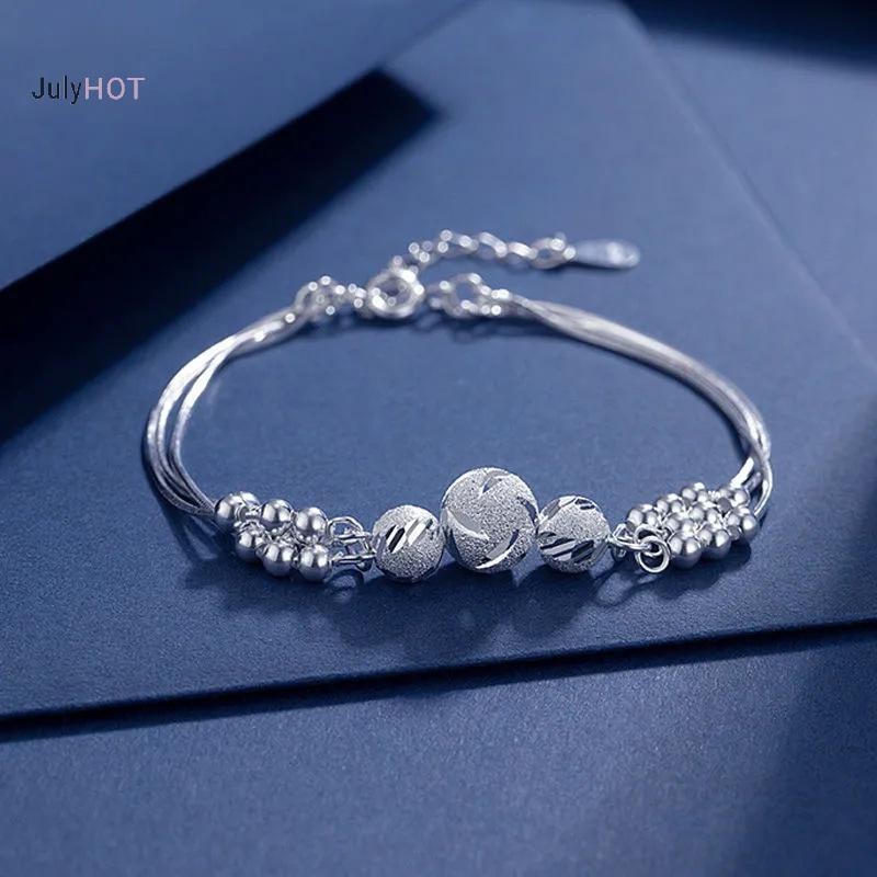 Julyhot Hạt May Mắn Nhiều Lớp Dây Xích Vòng Tay Nữ Thời Trang Tiệc Cưới Trang Sức Người Yêu Quà Tặng Massivedeals