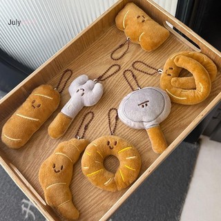 Julyhot Mô Phỏng Dễ Thương Bánh Mì Thực Phẩm Donut Bullhorn Sang Trọng Móc Khóa Hoạt Hình Sang Trọng Búp Bê Móc Khóa Mặt Dây Chuyền Ba Lô Trang Trí Quà Tặng Massivedeals