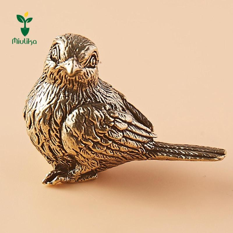 Đồ trang trí chim sẻ bằng đồng thau Bộ sưu tập Tượng chim sẻ cho khách sạn ký túc xá phòng khách