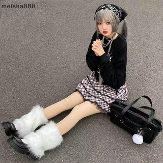 Meisha888 Mới Mềm Trắng Lông Tơ Chân Ấm Áp Nữ Cô Gái Mùa Đông Ấm Áp Giả Vớ Dài Legging Chân Boot Có Dày Bê Tất