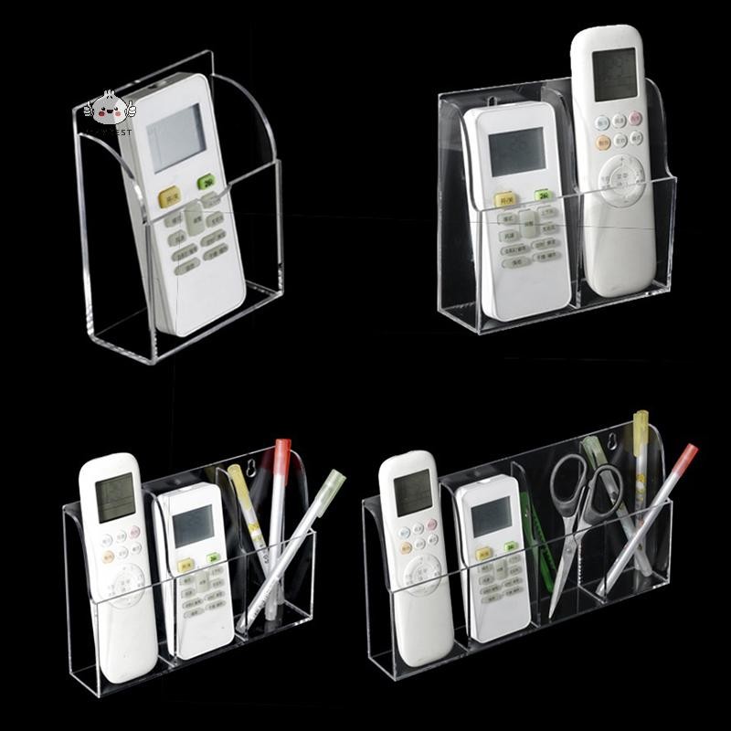 Maybest Acrylic TV Điều Hòa Điều Khiển Từ Xa Giá Đỡ 1 / 4 Hộp Bảo Quản Treo Tường Cho Gia Đình {VN}