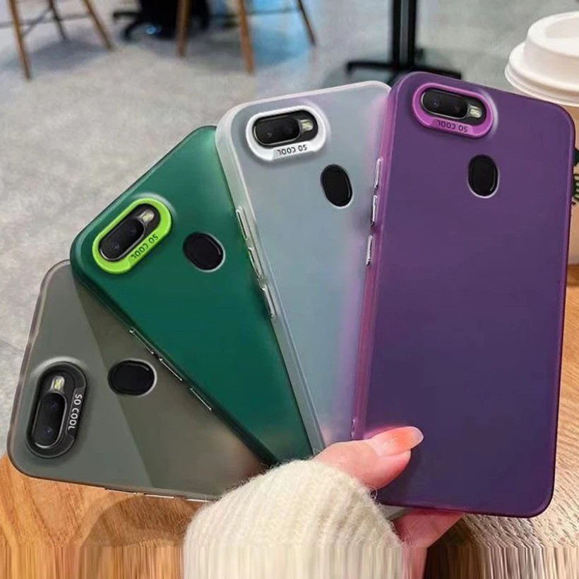 Dành Cho Ốp Lưng OPPO AX5 OPPO A3S A12e A12 A7 AX7 A5S AX5S F9 Pro Ốp Lưng Điện Thoại Laser Kim Loại Sang Trọng Màu Aurora Ốp Lưng Chống Sốc