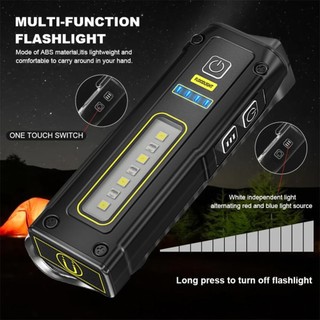Okcatzone Thiết kế mới Đèn làm việc nguồn LED siêu sáng có báo động nam châm SOS Móc chìa khóa Power Bank Đèn pin khẩn cấp chống nước J6M9