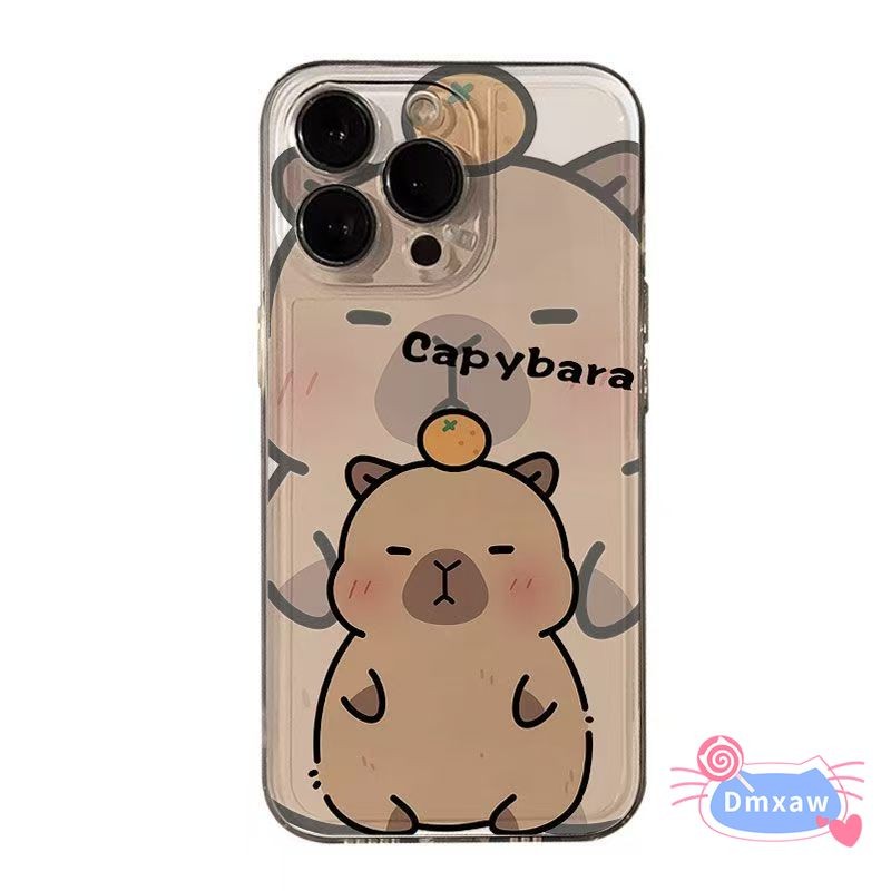 Vỏ Capybara Dễ Thương Cho Realme GT7 GT6 GT 6T Master Edition Note 50 GT5 GT2 Pro GT Neo 7 6 5 SE 3 3T 2 Q5i Q5 Q3 Q2 Pro Q U1 5G 4G Vỏ Hoạt Hình Capybara Trong Suốt Điện Thoại Mềm Ốp lưng
