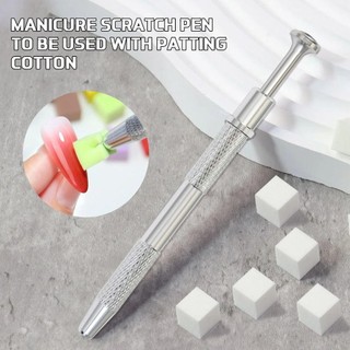 AFTEROF 50 Cái / bộ Miếng bọt biển nghệ thuật làm móng, Miếng bọt biển chuyển màu móng tay DIY mềm mại, hình vuông có bút lấy Bàn chải móng tay gradient Phụ kiện dụng cụ làm móng tay