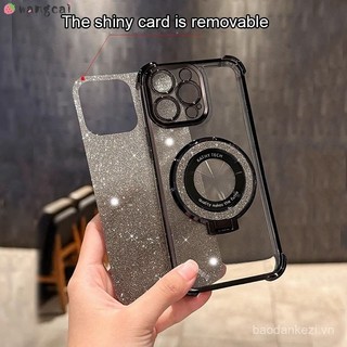 Cho Oppo RENO 13F 13 A5 PRO f A60 reno13 trường hợp điện thoại với từ tính thu hút chủ đứng vàng mạ sáng bóng sáng long lanh sang trọng chống rơi mềm vỏ trường hợp vỏ ốp lưng