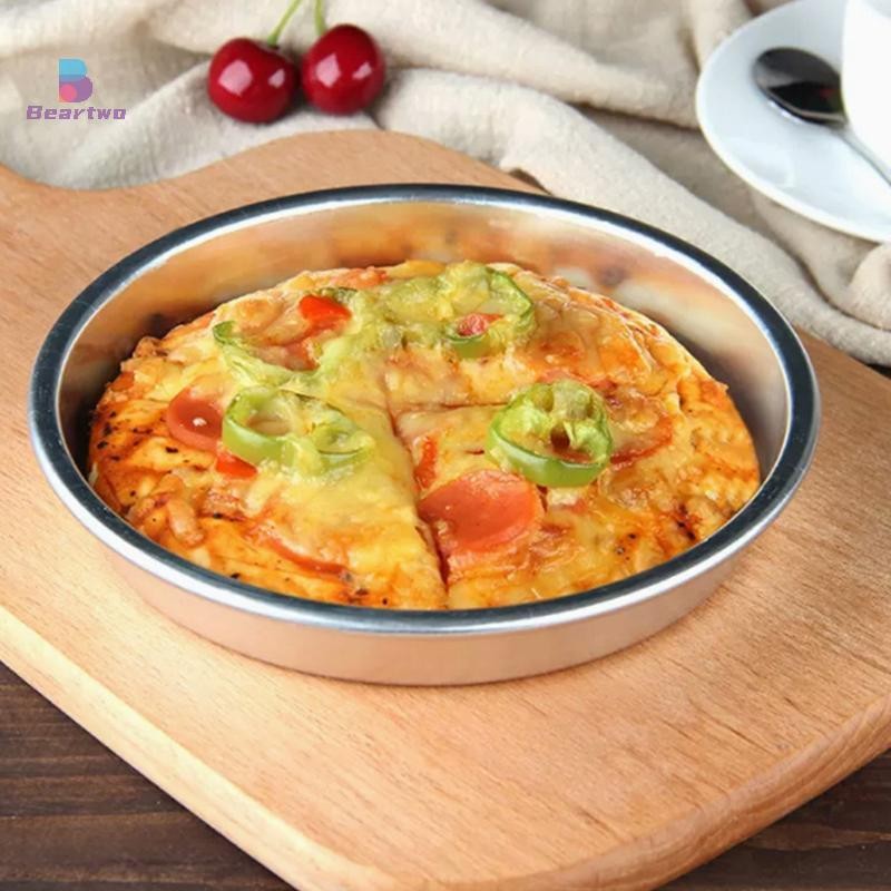 < beartwo > Chảo Pizza Chống Dính 6-12 Inch Khay Nướng Bánh Pizza Hợp Kim Nhôm Dụng Cụ Nhà Bếp Bánh Pancake Tròn Pizza Bánh Ngọt Khay Nướng Đẹp