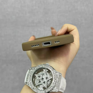 Ốp Silicon Chống Trơn Trượt Từ Tính Cho iPhone 16 / 15 / 14 / 13 / 12 / 11 Pro Max & Plus | Vỏ lai cứng chống sốc có thiết kế tay cầm