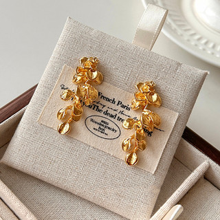 Pháp Retro Phong Cách Mới Kim Loại Hoa Tua Rua Bông Tai Nữ Ánh Sáng Sang Trọng Thiết Kế Độc Đáo Đơn Giản Tinh Tế Bông Tai
