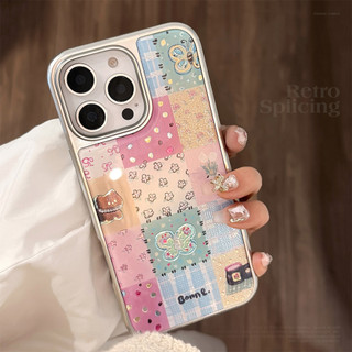 [Sheren] Vỏ điện thoại khâu lưới vui nhộn Gilt ins Thích hợp cho i17 16 15 14 13 12 11 pro max Vỏ bảo vệ chống sốc