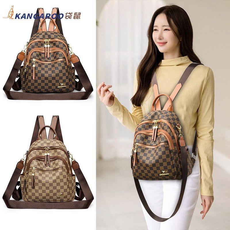 Women's Bag New Genuine Backpack Fashionable Backpack Versatile Large Capacity Women's Bag Short Trip Travel Mom Bag