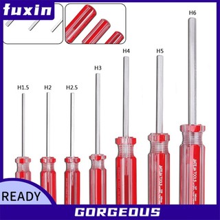 [Fuxin] Bộ tuốc nơ vít lục giác 1,5mm-6mm Đầu phẳng Hex Dụng cụ cầm tay sửa chữa từ tính