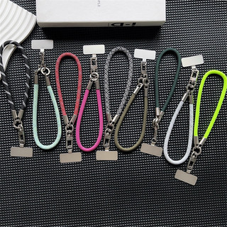 Dây Điện Thoại Di Động Cầu Vồng Dây Ngắn Cổ Tay Dây Ngắn DIY Handmade Đa Năng Di Động Chống Mất Đồ Trang Trí