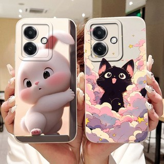 Dành Cho Oppo A3 (Toàn Cầu) / A3x 4G / A3x 5G Vỏ Hoạt Hình Mèo Thỏ Dễ Thương Mới Oppo A3x 4G 5G A 3X A3 Vỏ Điện Thoại Silicon Mềm Bảo Vệ Ống Kính