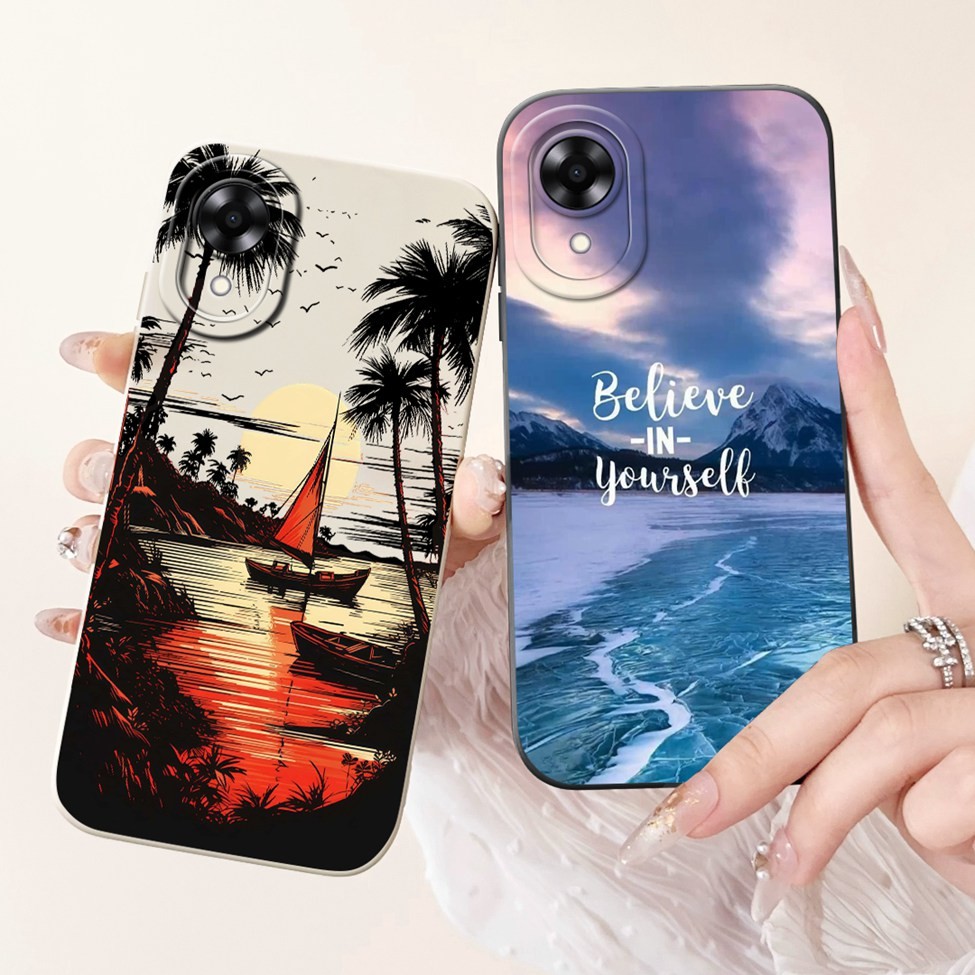 Ốp lưng Oppo A17k CPH2471 Silicon Mèo Dễ Thương Thời Trang Bướm Hoa Yêu Sơn Bao A17k Oppo A 17k