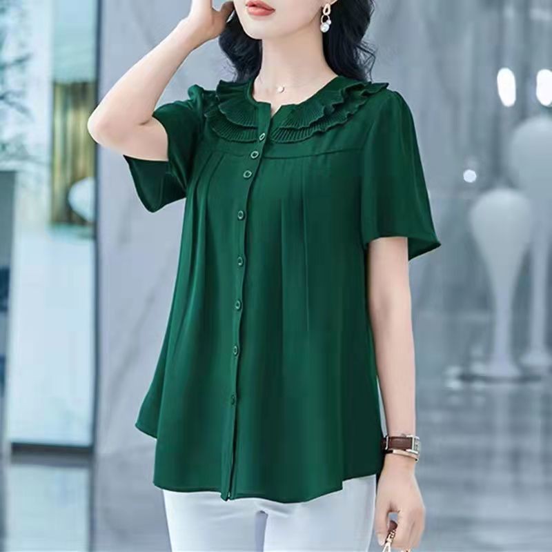 Áo sơ mi sọc nữ dáng rộng, thoải mái, phù hợp mặc mùa hè
