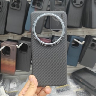 Ốp Điện Thoại Carbon Sợi Aramid Từ Tính 600D Sang Trọng Cho Vivo X200 Pro X200 Mini Hỗ Trợ Sạc Không Dây Vỏ Ống Kính Kim Loại