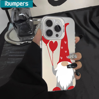ibumpers Ốp Lưng iPhone Cute Màu Đỏ Ông Già noel Họa Tiết Ốp Điện Thoại IMD Cứng Trơn Chống Sốc Chống Bẩn Giáng Sinh Cho Iphone 16 15 14 12 13 11 Pro Max